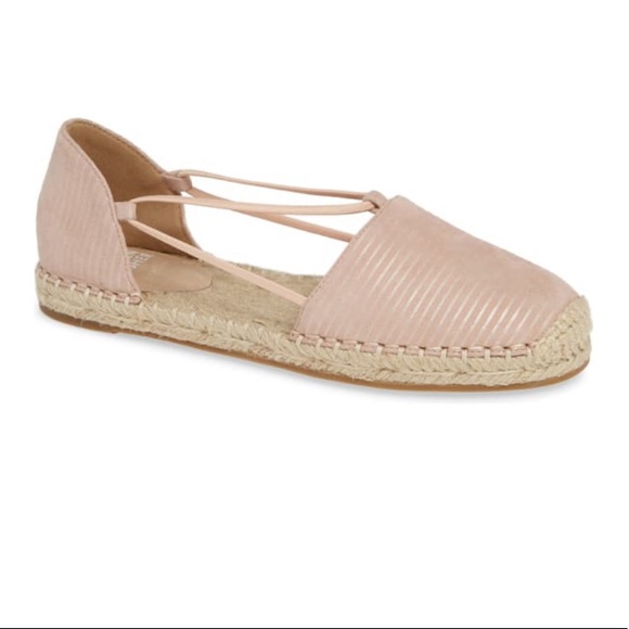 Lee Espadrille Flat In Blush Printed Suede